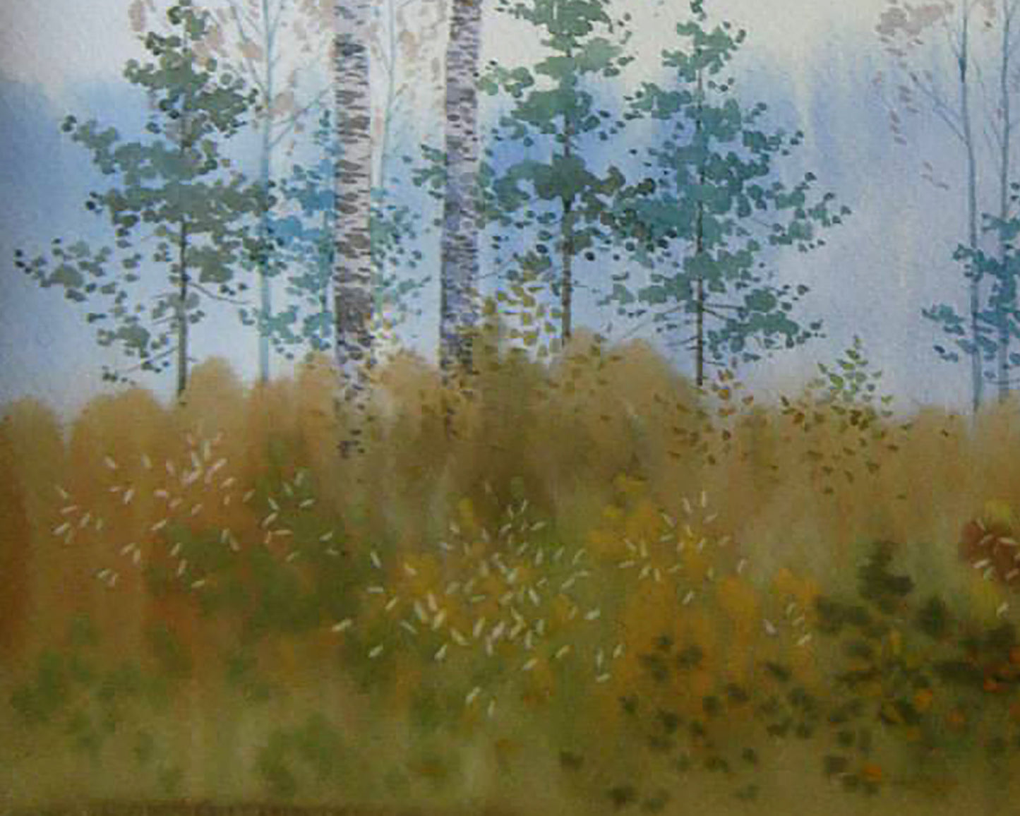Watercolor painting Twilight. Etude Savenets Valery