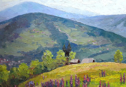 Oil painting Lupine Serdyuk Boris Petrovich