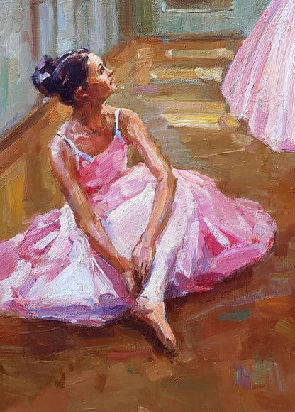 Oli painting Young ballerinas Pereta Vyacheslav