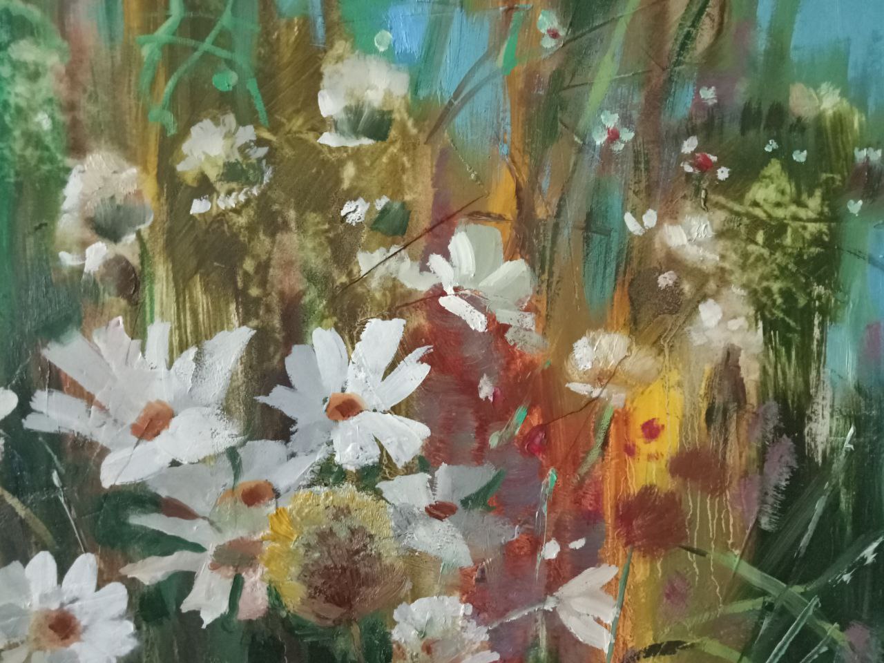 Oil painting Wildflowers Anatoly Borisovich Tarabanov