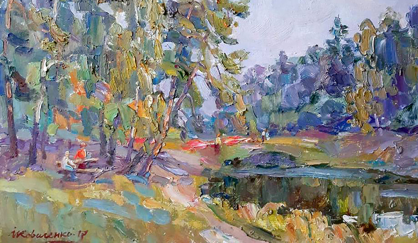 Oil painting Forest park Kovalenko Ivan Mikhailovich