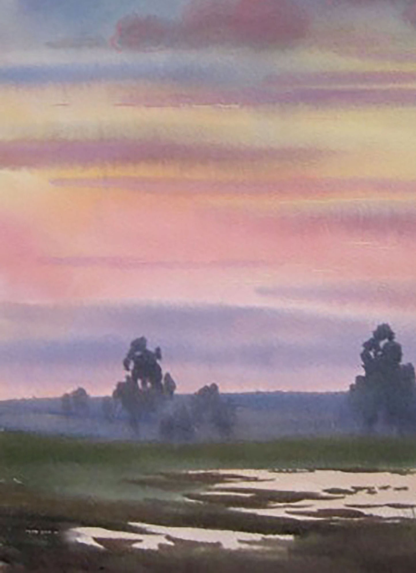 Watercolor painting The thunderstorm has passed Savenets Valery