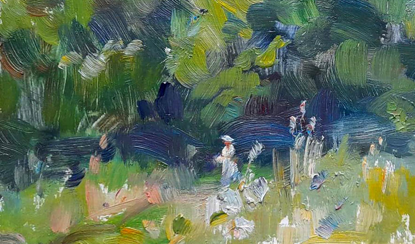 Oil painting Walk in the woods Kovalenko Ivan Mikhailovich