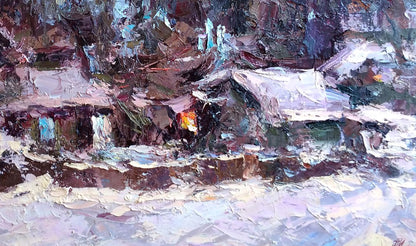 Oil painting Sumy yard Alexander Nikolaevich Cherednichenko