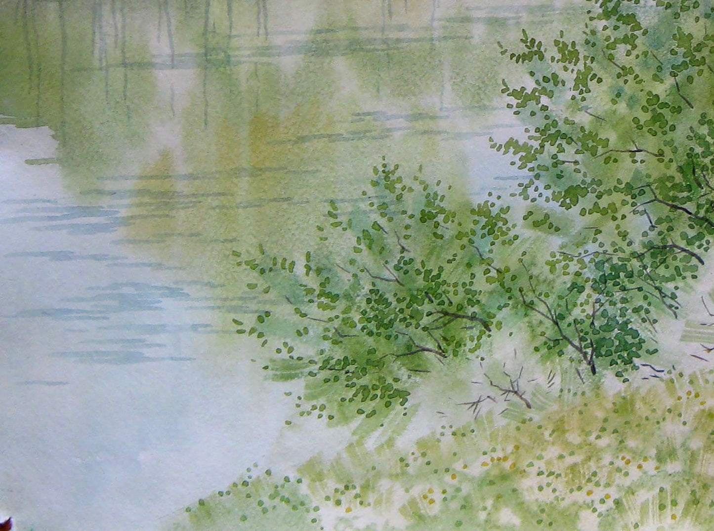 Watercolor painting April day Savenets Valery