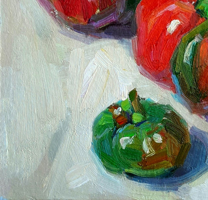 Oli painting Village Vegetables still life Pereta Vyacheslav