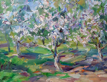 Oil painting Trees bloom Ivan Kovalenko