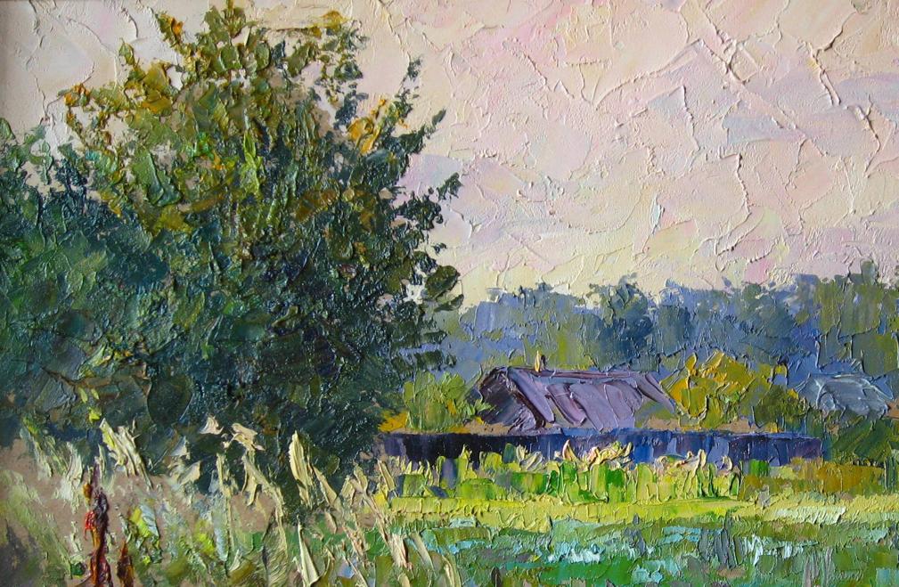 The farm in Sumy captured in oils by Boris Petrovich Serdyuk