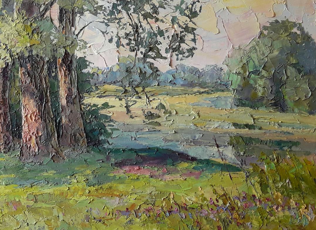 Oil painting Three poplars Serdyuk Boris Petrovich