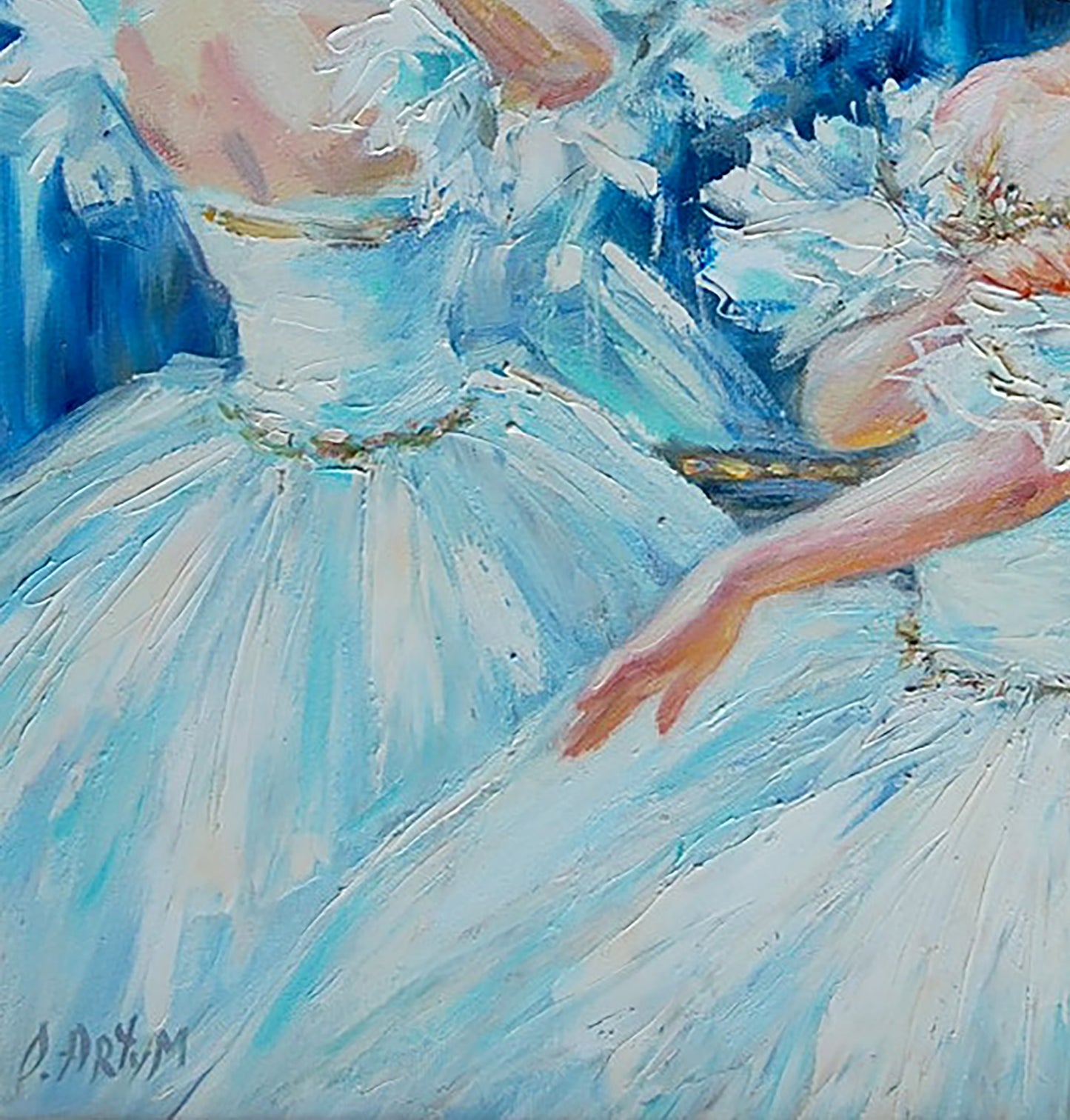 Olga Artim's oil painting "Ballerinas"