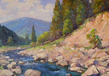 Oil painting Mountain river Serdyuk Boris Petrovich №SERB 259