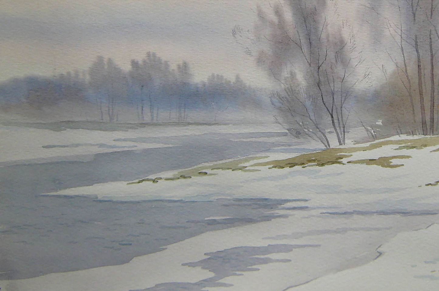 Watercolor painting Pre-spring Savenets Valery