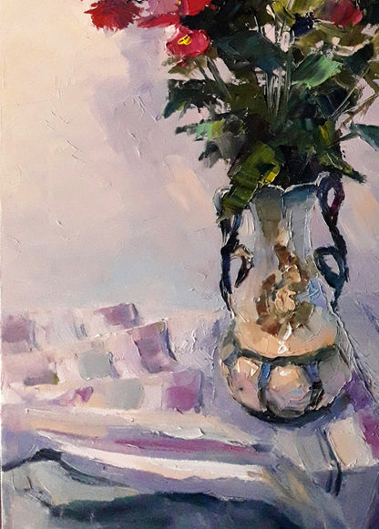 Oil painting Chrysanthemum bouquet Serdyuk Boris Petrovich