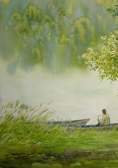 Watercolor painting May morning Savenets Valery