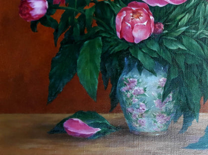 Oil painting Pink peonies Korkishko Vasily