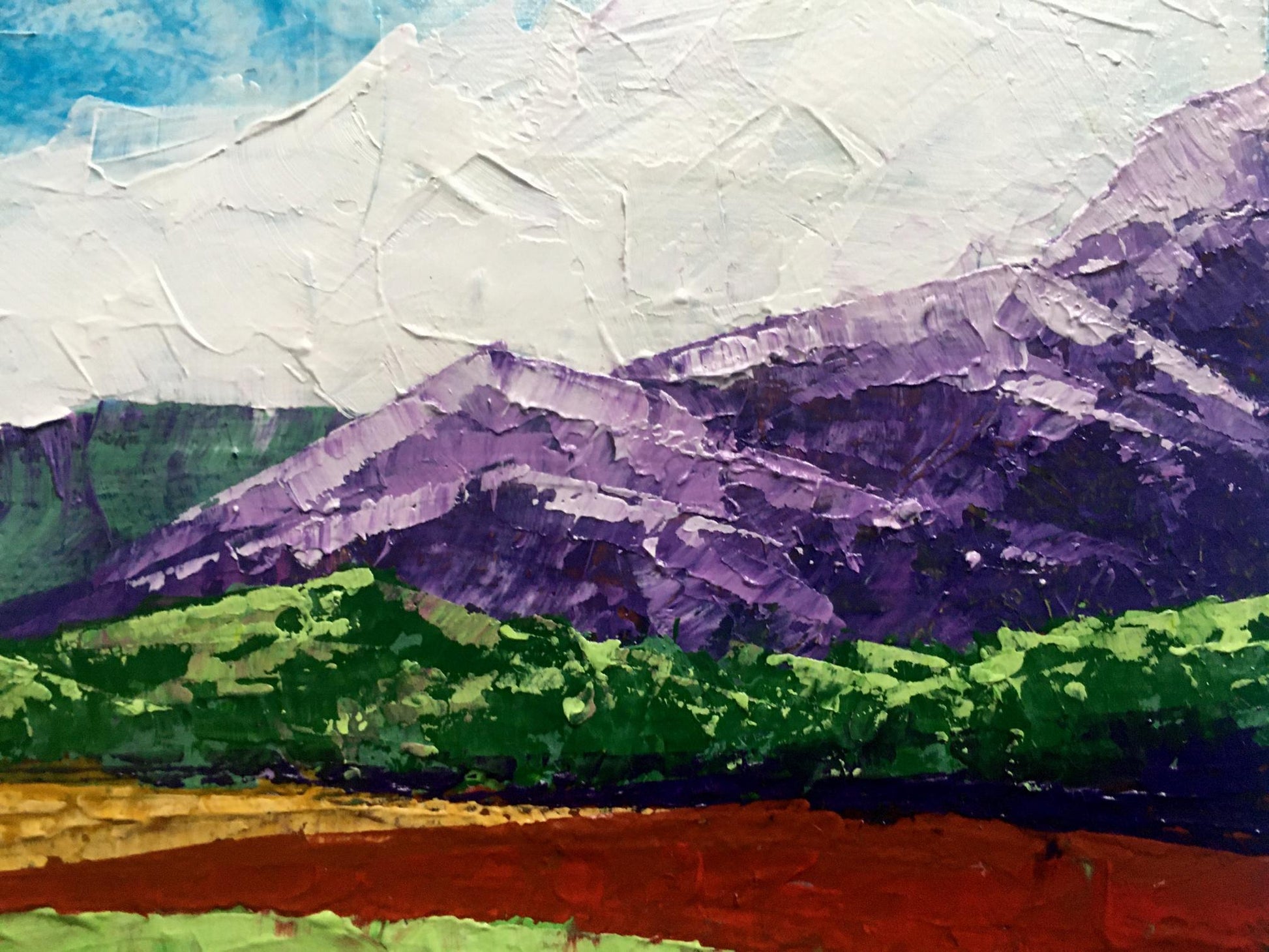 Oil painting mountain range Zadorozhnya V.V.