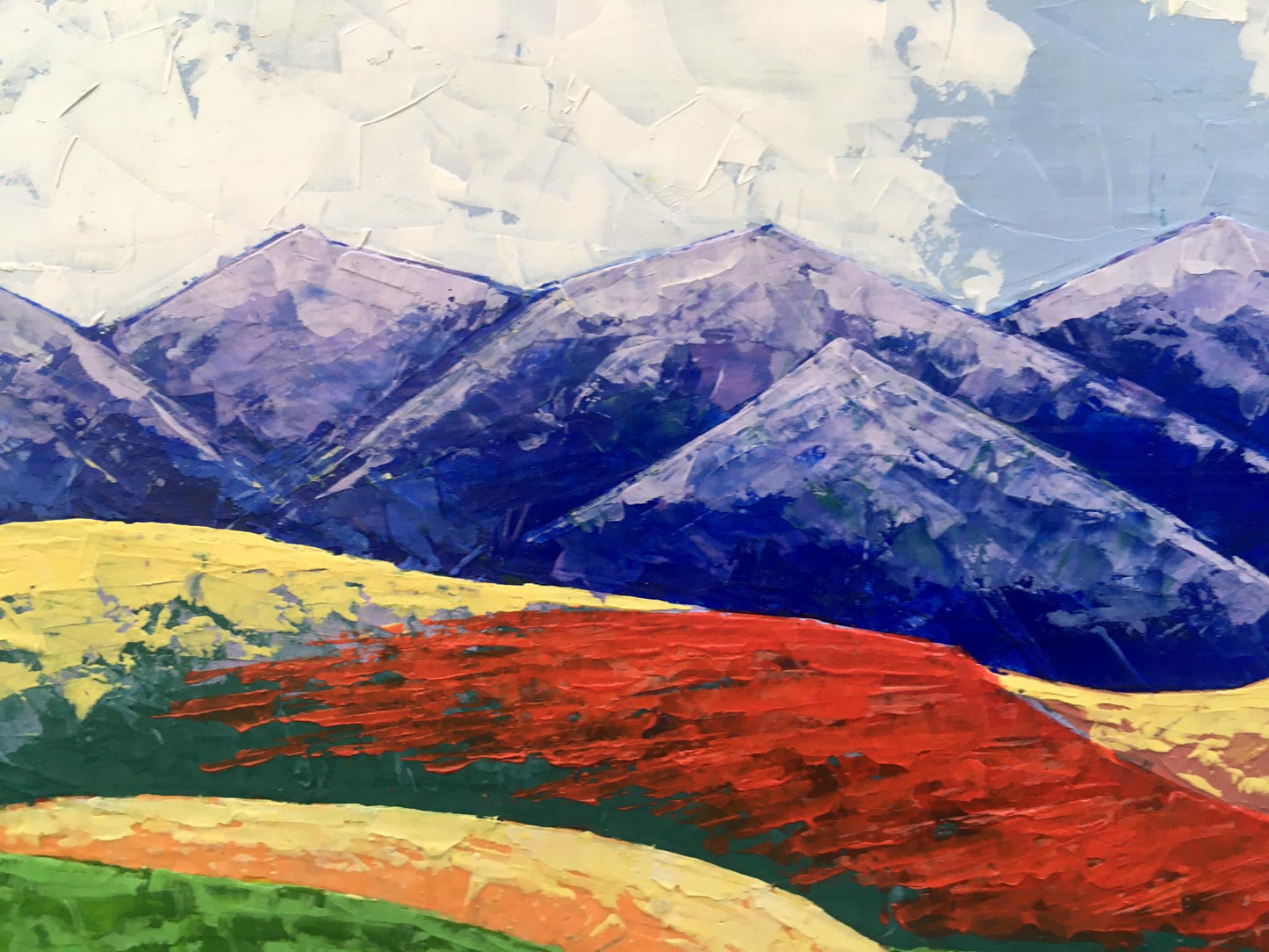 Oil painting Behind the fields of the mountain Zadorozhnya V. V.