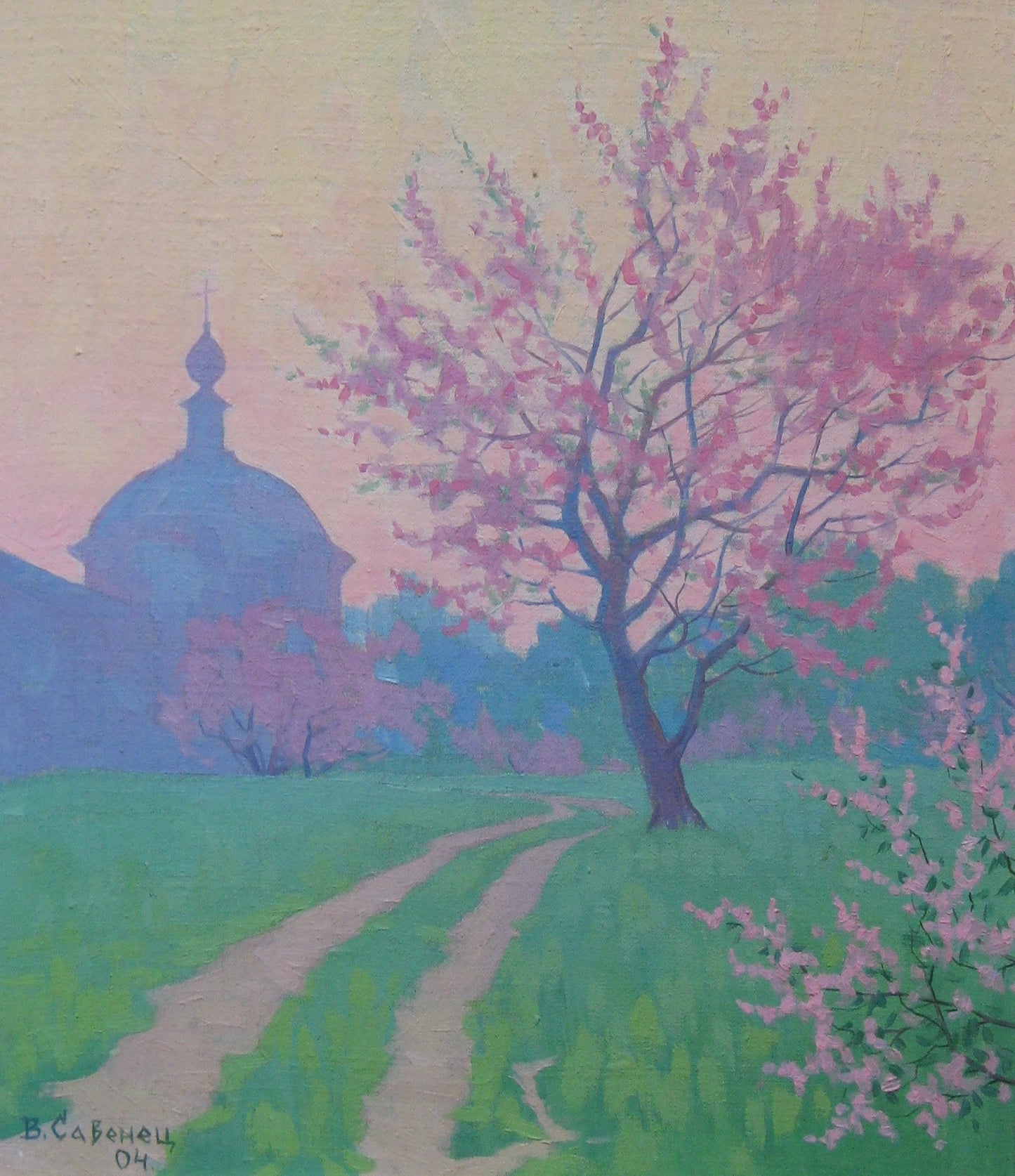 Oil painting Blooming trees  Savenets Valery