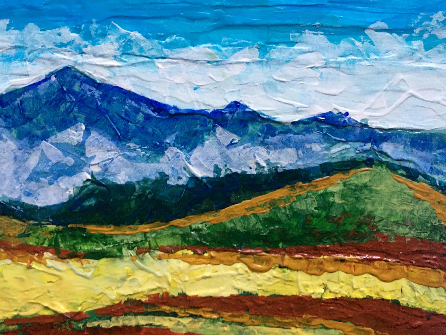 Oil painting Mountain view V. Zadorozhnya