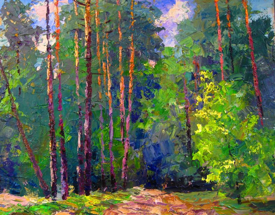 Oil painting The road is in the forest / Serdyuk Boris Petrovich