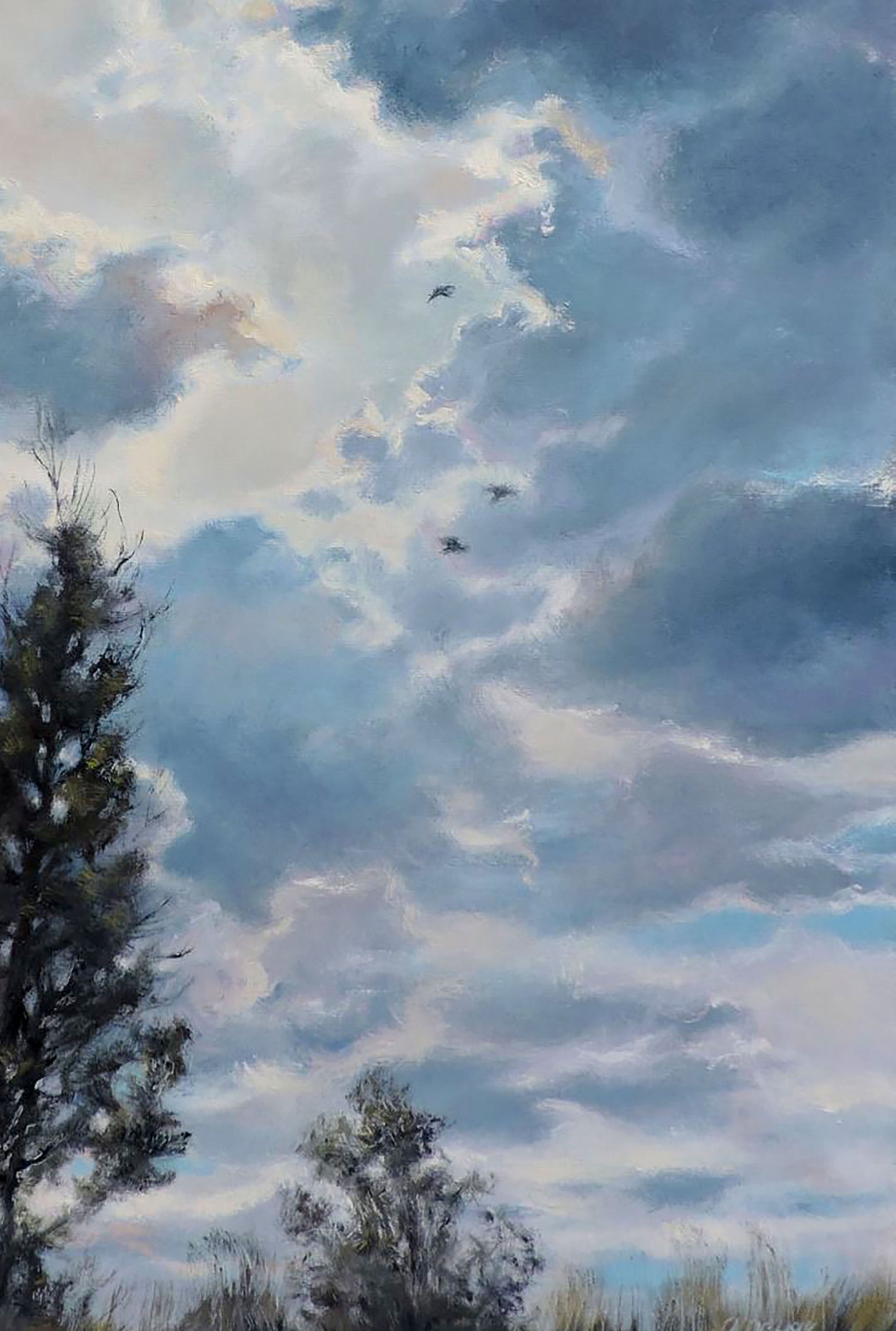 Olesia Osnach's oil artwork portrays an unexpected sky