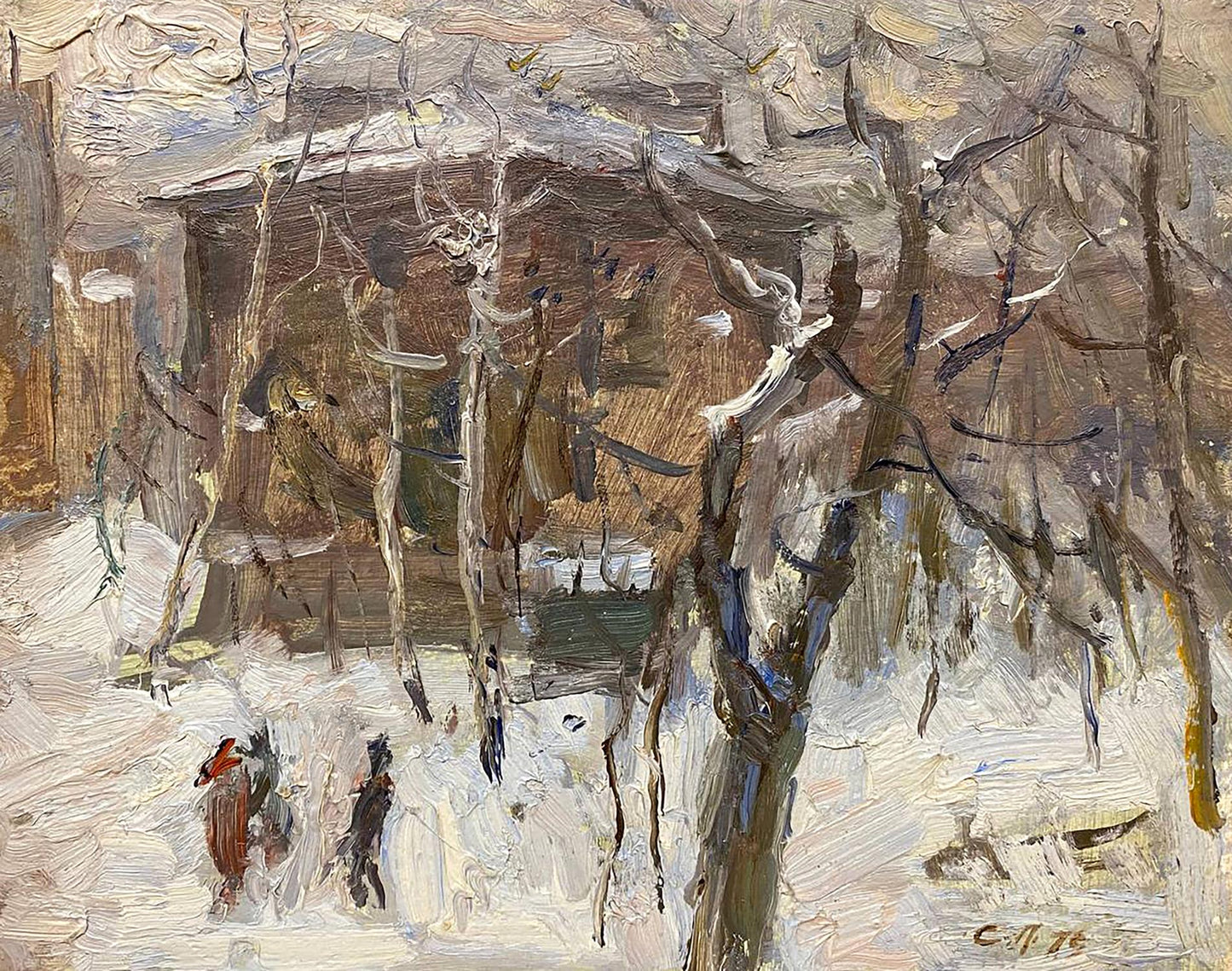 Oil painting Winter Petrashevsky Stanislav Vasilievich