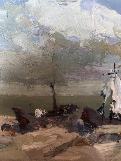 Oil painting Fisherman's Beach Alexander Nikolaevich Cherednichenko