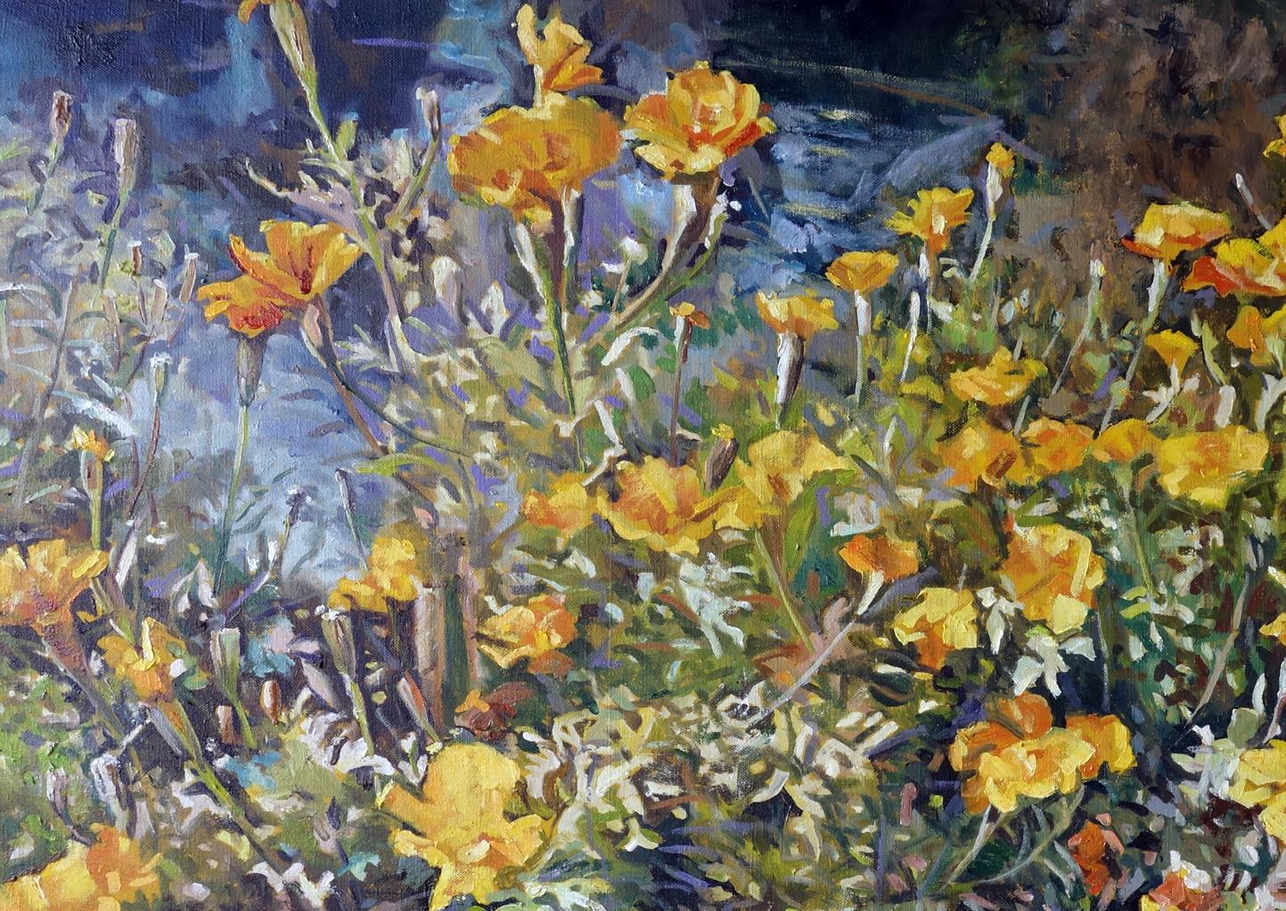 Oil painting Marigold Varvarov Anatoly Viktorovich