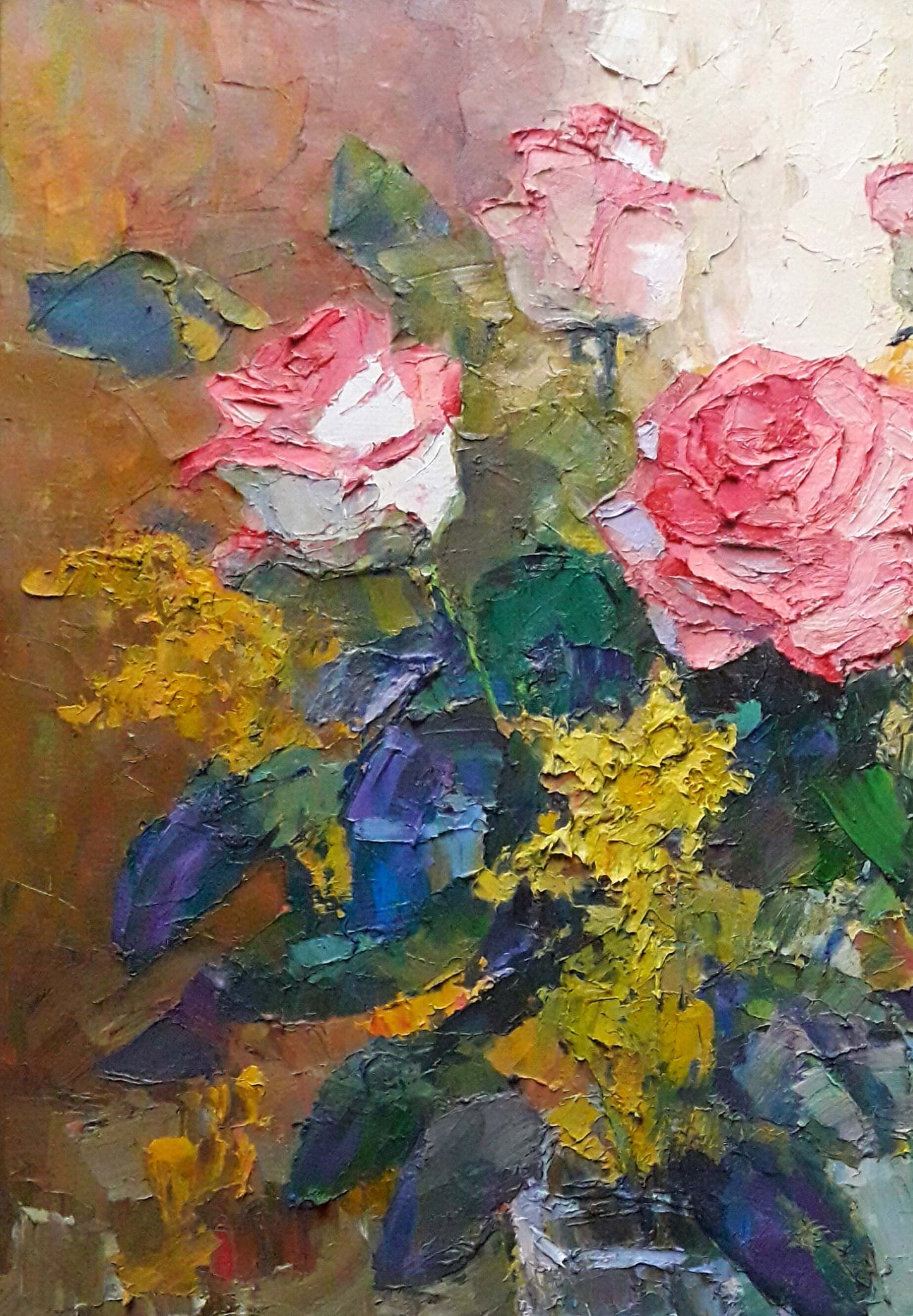 Oil painting Pink roses Serdyuk Boris Petrovich