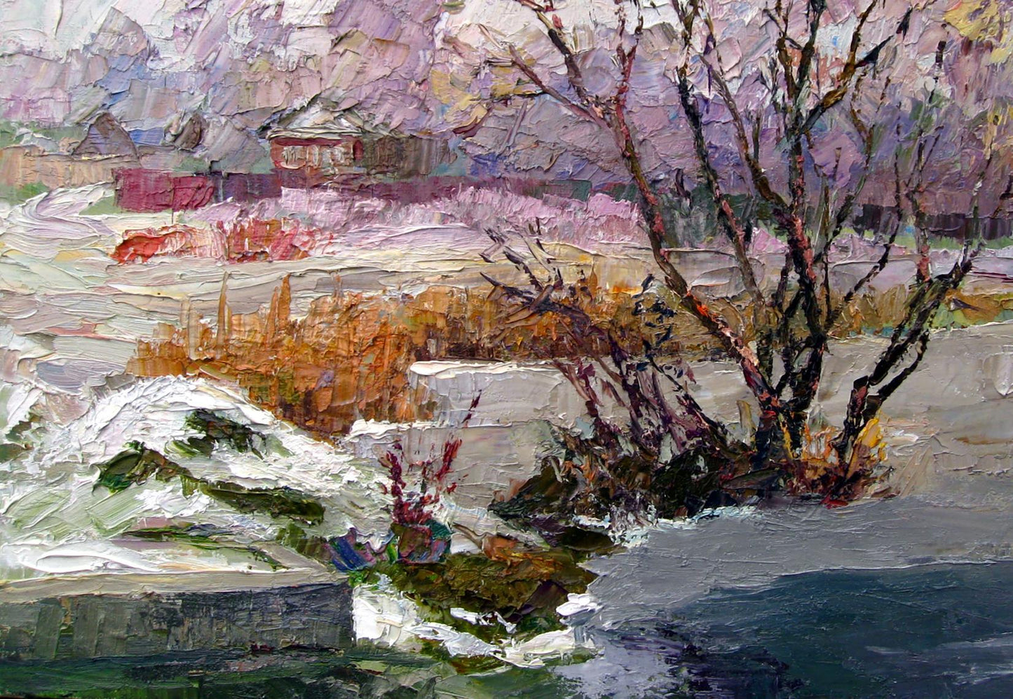Oil painting Winter Crystal Serdyuk Boris Petrovich