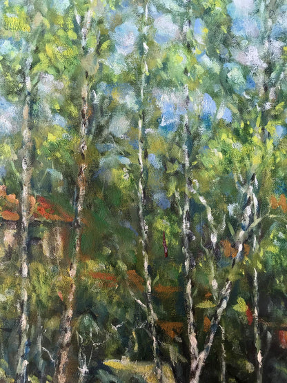 Shapoval Ivan Leontyevich's oil artwork captures the essence of Sumy's birches