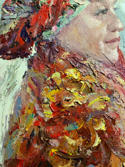Oil painting Woman in a shawl Alexander Nikolaevich Cherednichenko