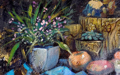 Oil painting Still life with Chinese items Litvinov Daniil Olegovich