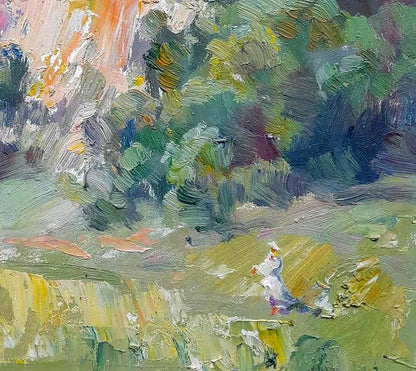 Oil painting Nature walk Kovalenko Ivan Mikhailovich