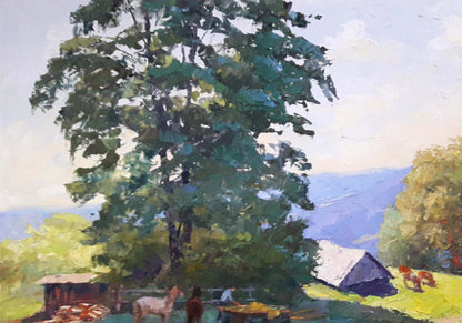 Oil painting Morning in the Carpathians Serdyuk Boris Petrovich