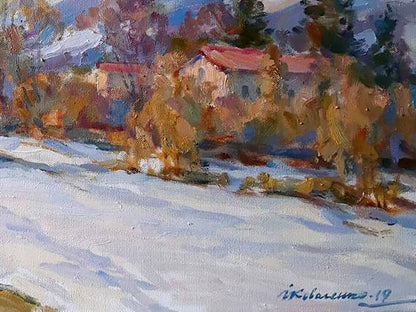 Oil painting Life in the mountains Kovalenko Ivan Mikhailovich