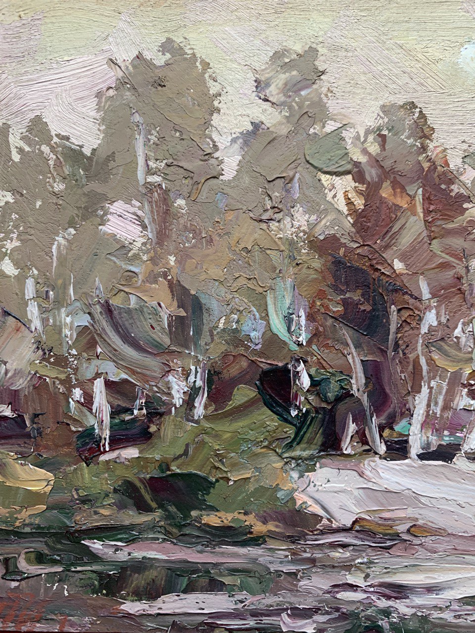 Oil painting Autumn evenings in the forest Alexander Cherednichenko