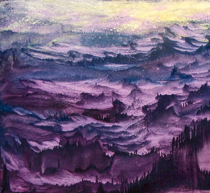 landscape painting mountain