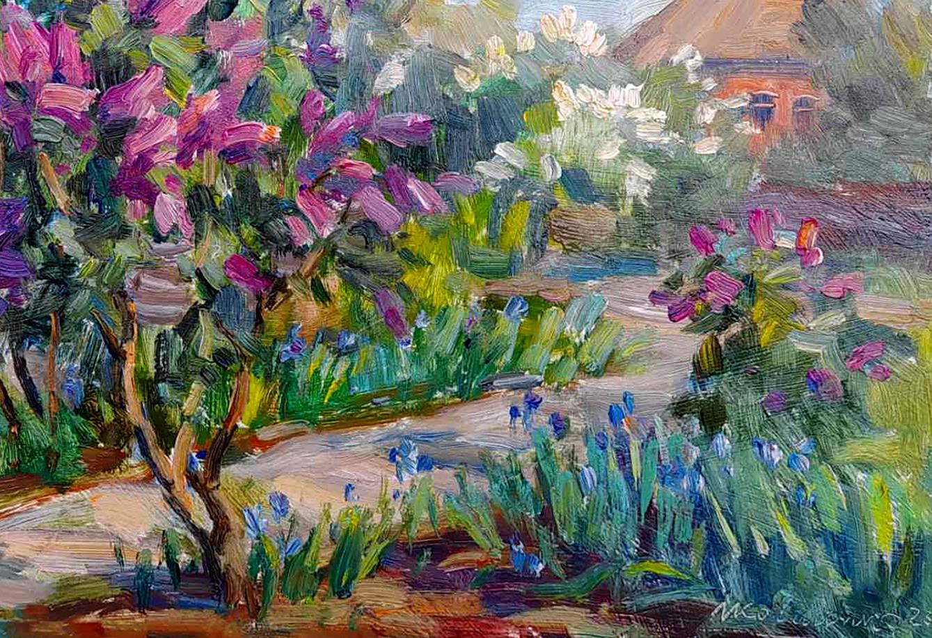 Oil painting Blooming garden Kovalenko Ivan Mikhailovich