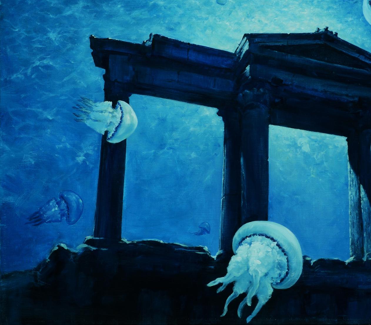 Oil painting Jellyfish Portal Oleg Kateryniuk