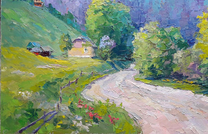 Oil painting Road in the mountains Serdyuk Boris Petrovich