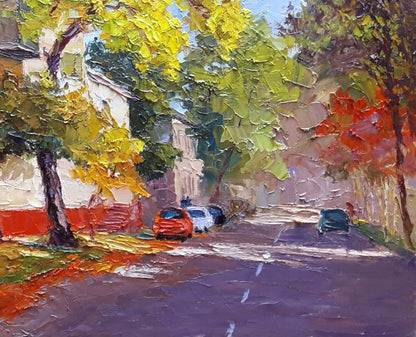 Oil painting by Boris Petrovich Serdyuk: "Fall Colors of Kremenchuk"