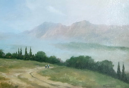 Oil painting The road to the pass Korkishko Vasily