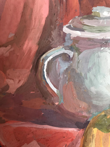 Gouache painting Brewed tea Unknown artist