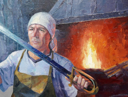 Oil painting Blacksmith Serdyuk Boris Petrovich