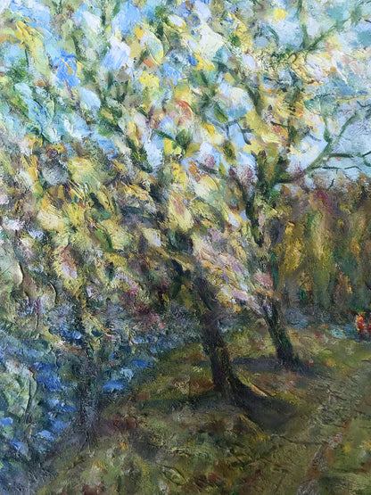Oil Painting Nature River Landscape 