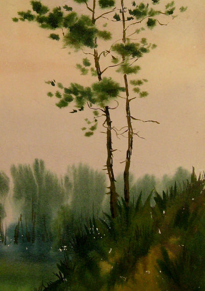 Watercolor painting Evening Savenets Valery
