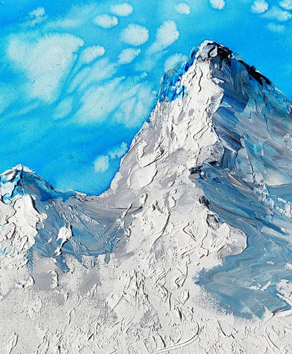 Acrylic painting Mountains steps to heaven Elena Klimenko