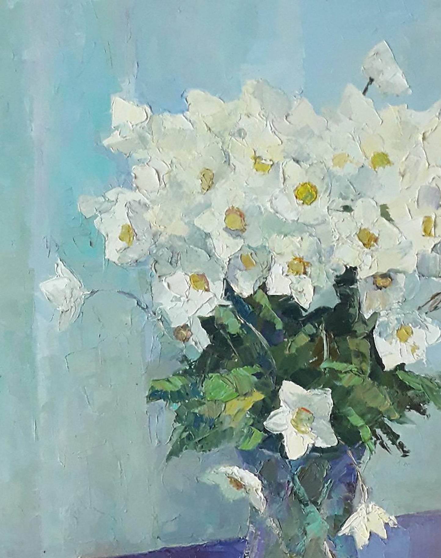 Oil painting White anemone Serdyuk Boris Petrovich