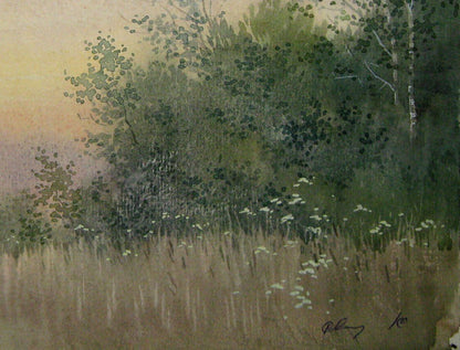 Watercolor painting In the evening Savenets Valery